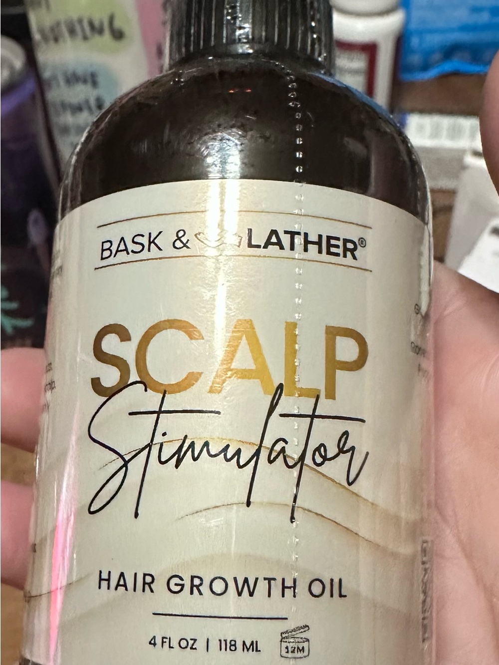 BASK & LATHER Scalp Stimulator Hair Oil with Rosemary & Peppermint